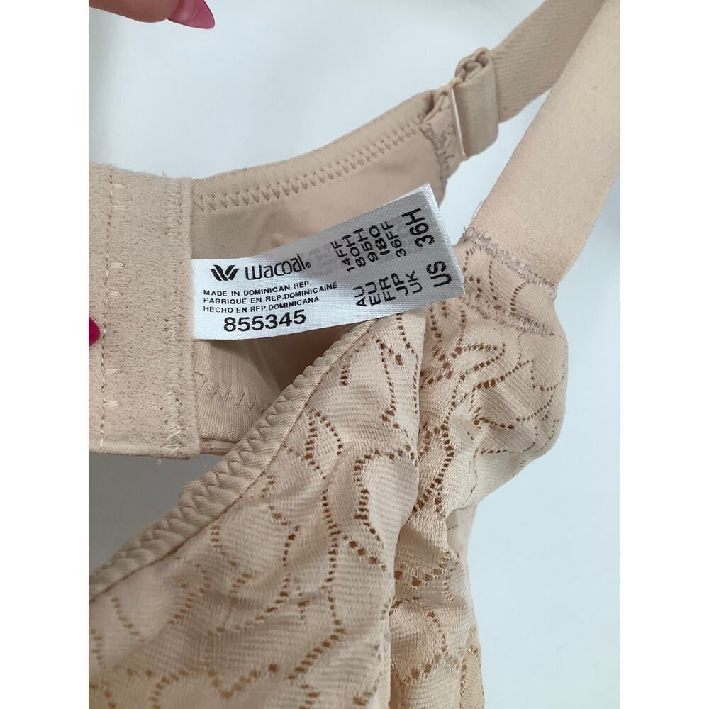 Wacoal Women's 36H Beige Inside Job Full Coverage Underwire Bra Lingerie O7-26 - Picture 4 of 8